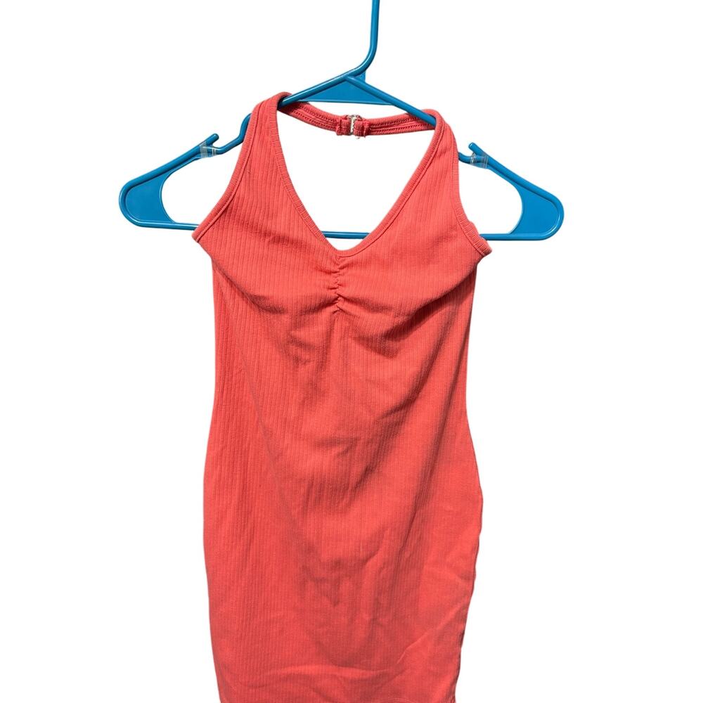 Art Class Salmon Halter Dress - L (10/12)